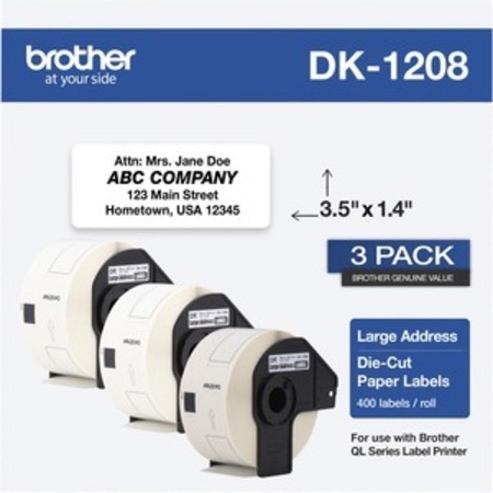 BROTHER Label, Roll, Continuous BRTDK12083PK